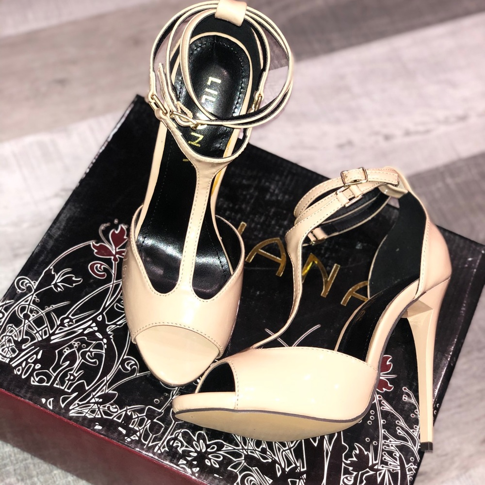 Nude Open-Toe Heels - Picture 3 of 4